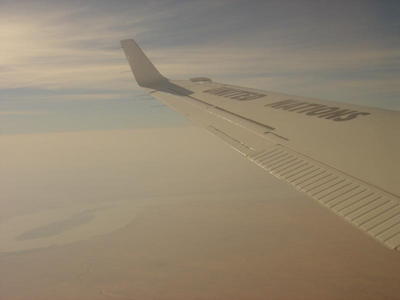 Flying UN, high above the Nile