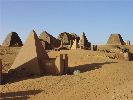 Pyramids in the late afternoon, Meroe, Sudan