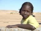 Girl from the train, waiting at Wadi Halfa, Sudan