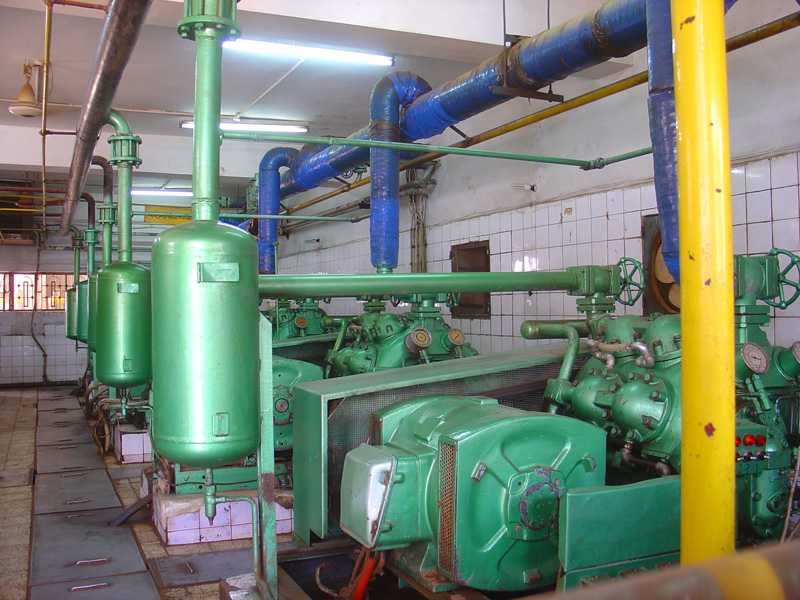 Ice factory 1 compressors amonia