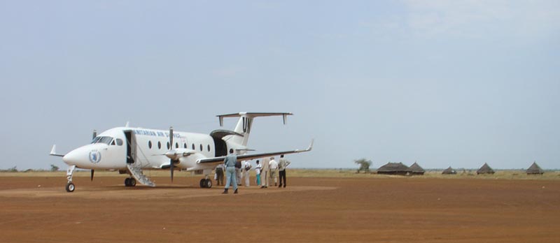 Our plane at Wau, Southern Sudan